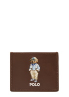 Polo Ralph Lauren Bear Leather Card Holder - Brown - One Size | Sale for Rewards Members