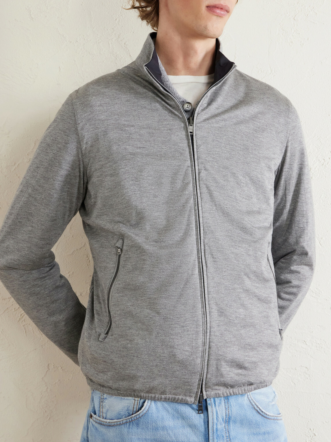 Herno - Reversible Shell and Jersey Jacket - Blue