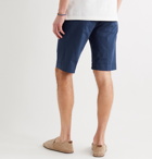 CANALI - Stretch-Cotton Twill Shorts - Blue