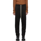 Rick Owens Black Crepe Lounge Pants