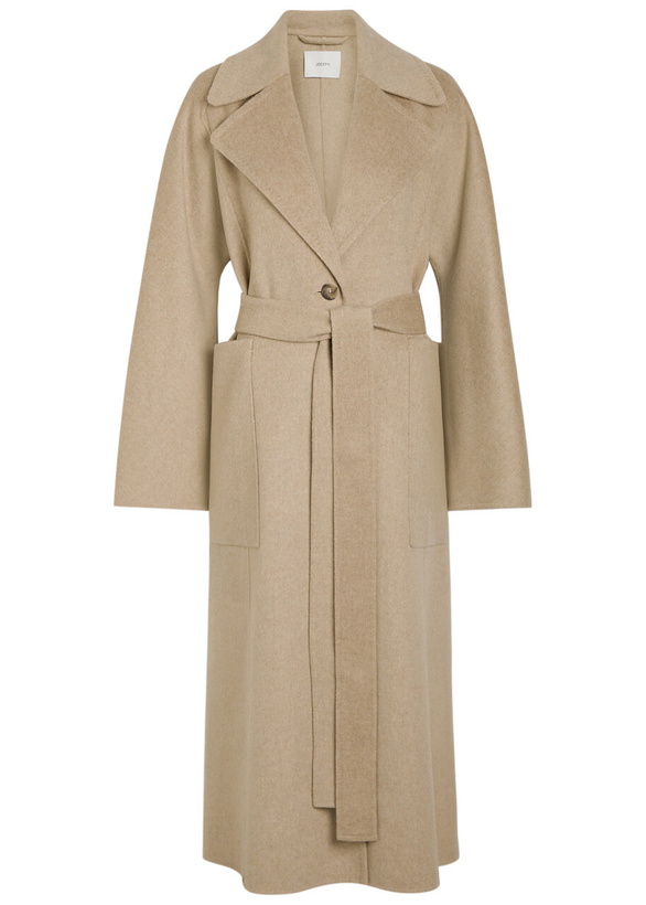 Photo: Joseph Spencer Belted Wool and Cashmere-blend Trench Coat Light Brown