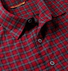 Barena - Checked Cotton-Blend Twill Half-Placket Shirt - Red
