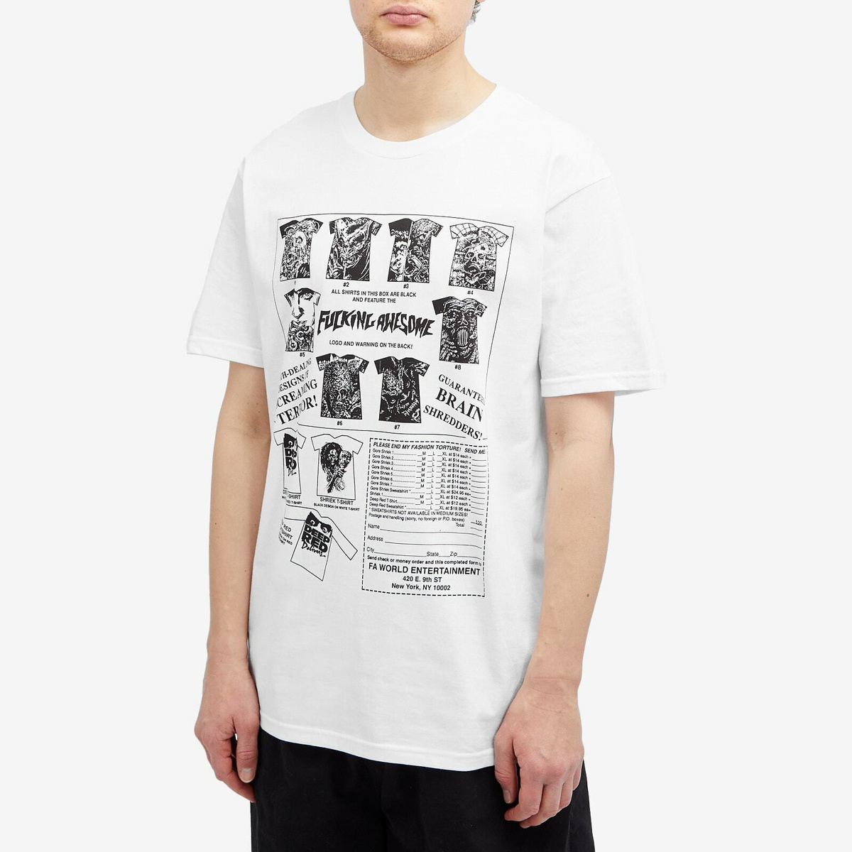 【FUCKING AWESOME】 GORE SHRIEK TEE WHITE Gore Shriek Tee – Fucking Awesome