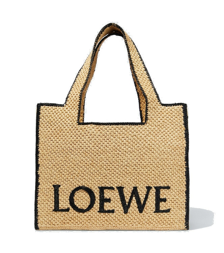 Photo: Loewe - Slit Tote Large raffia tote bag