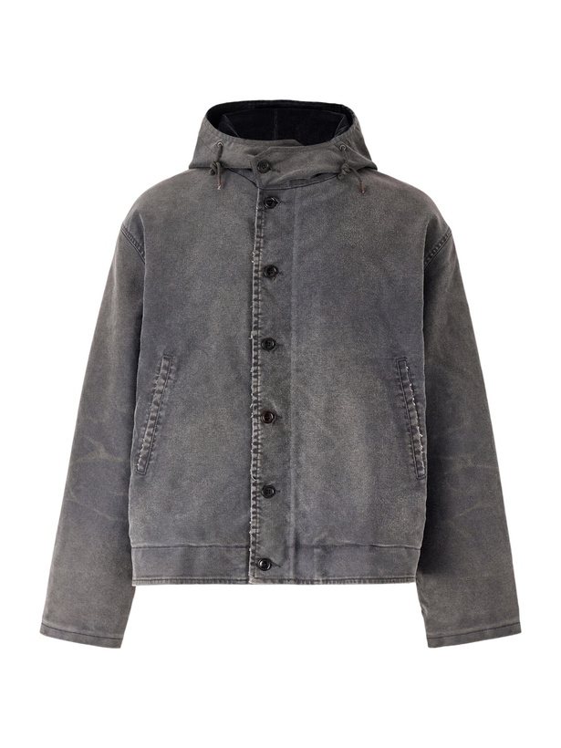 Photo: A.PRESSE - Hooded Cotton-Canvas Jacket - Gray