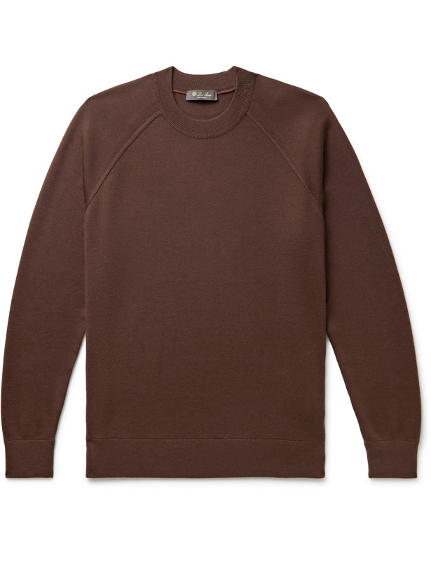 Photo: Loro Piana - Cashmere, Virgin Wool and Silk-Blend Sweater - Brown