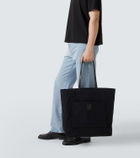 The Row Tori leather-trimmed canvas tote bag