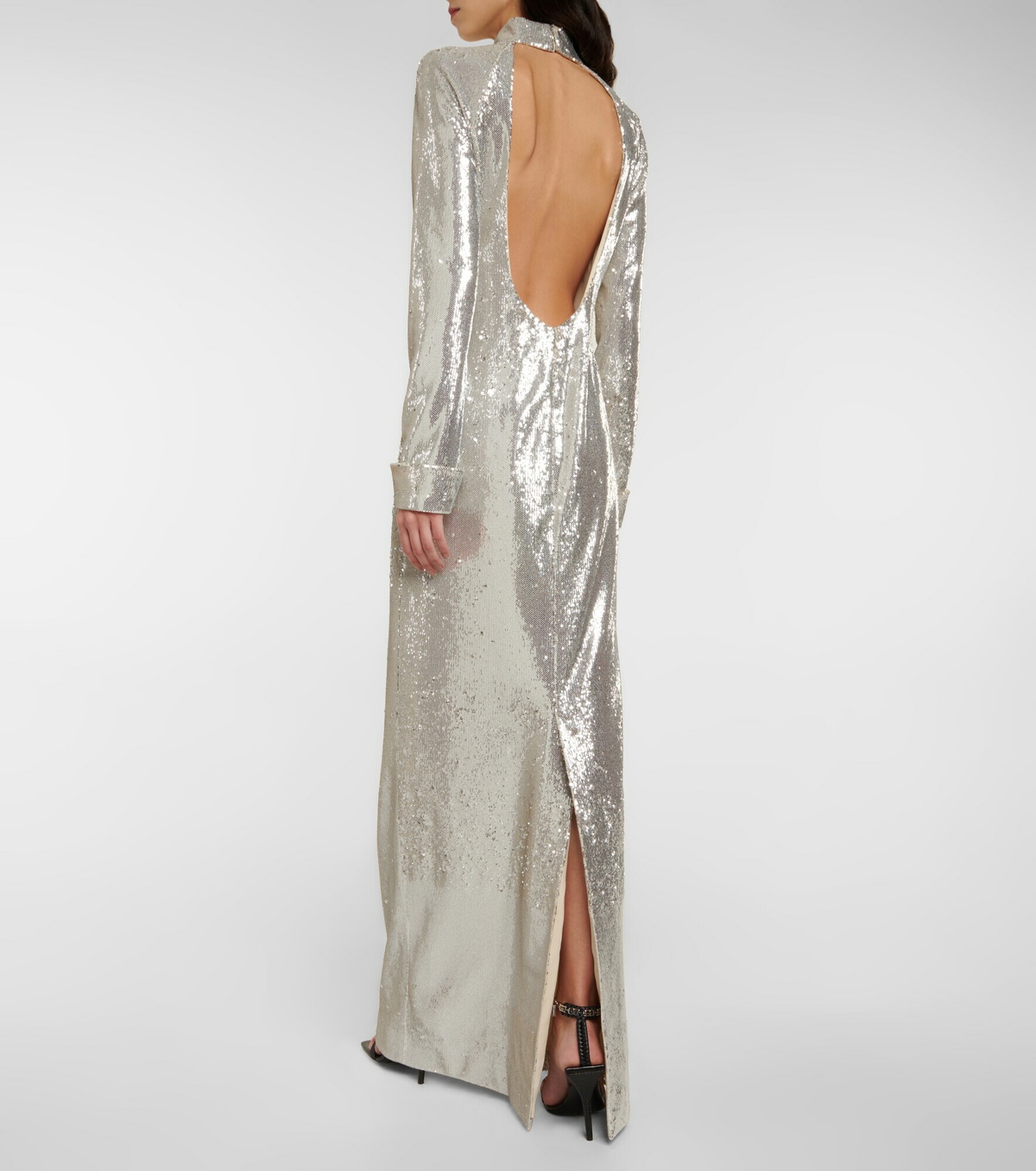 sachin and babi light blue dress Givenchy - Women - Evening Dress in Knit with Pearls and Crystals main image 0