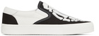 AMIRI Black & White Skel Toe Slip-On Sneakers