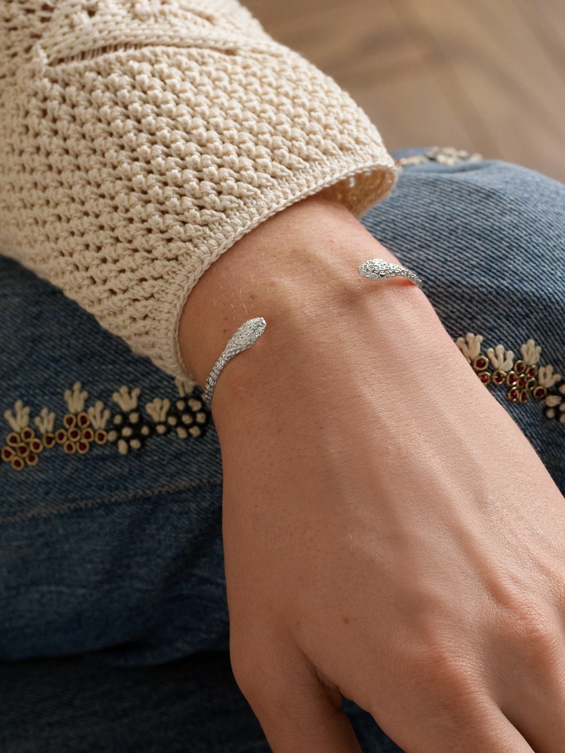 Jacquie Aiche - Textured Sterling Silver Cuff