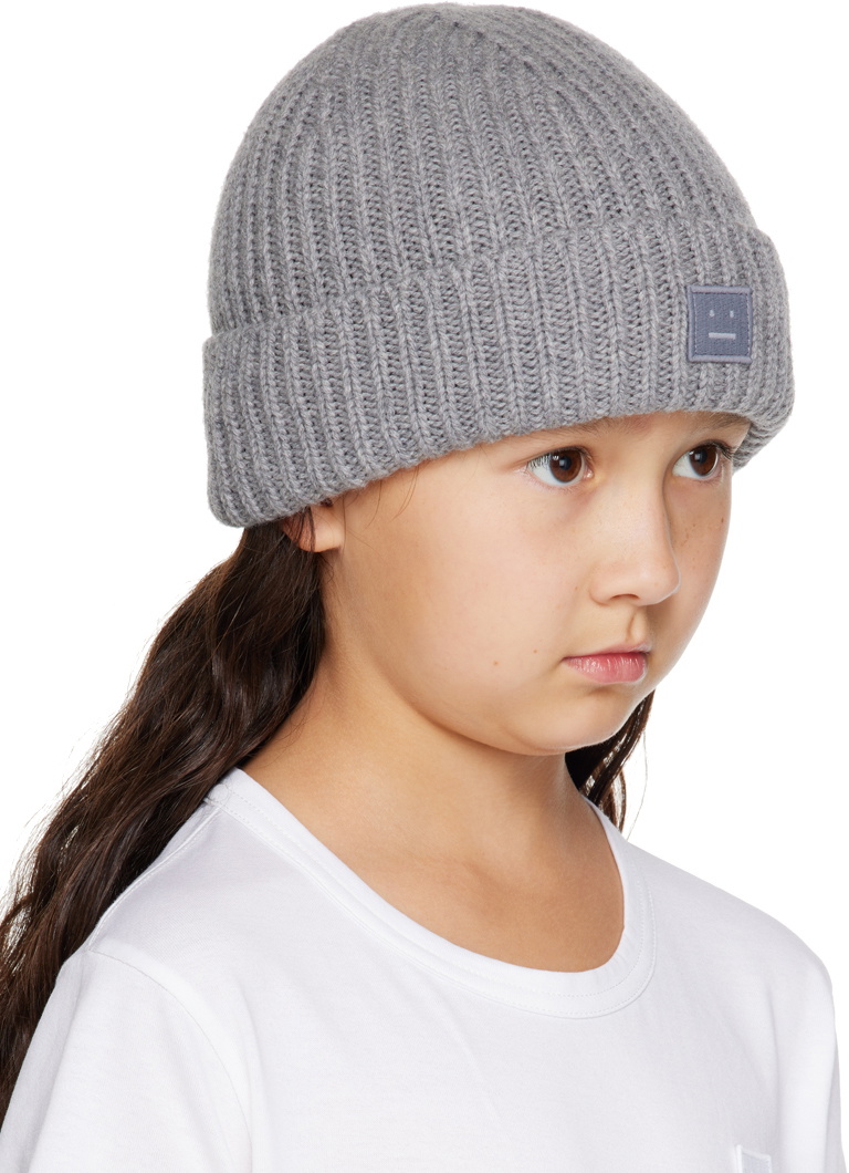 Acne Studios Kids Gray Patch Beanie Acne Studios