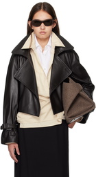 Nour Hammour Brown Hatti Leather Jacket
