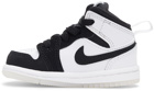 Nike Jordan Baby White & Black Jordan 1 Mid SE Sneakers