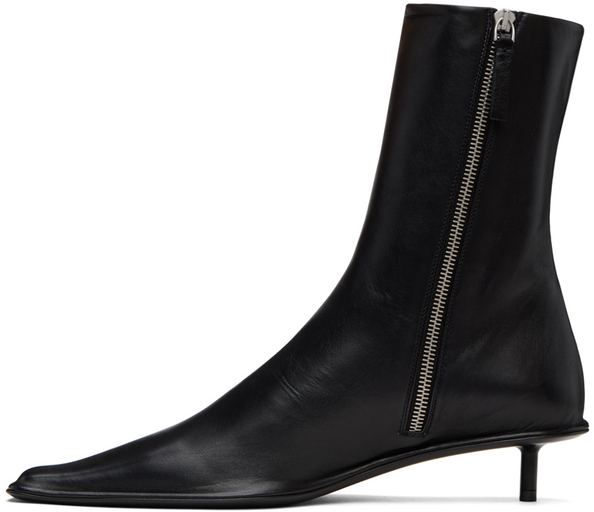 Jil Sander Black Square Toe Boots Jil Sander