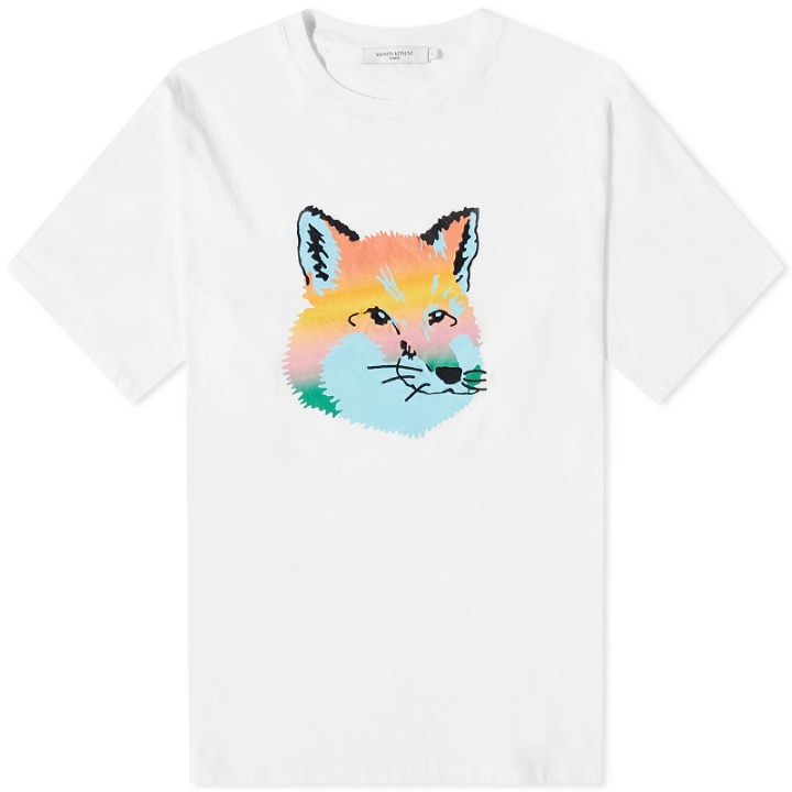 Photo: Maison Kitsuné Men's Vibrant Fox Head Easy T-Shirt in White