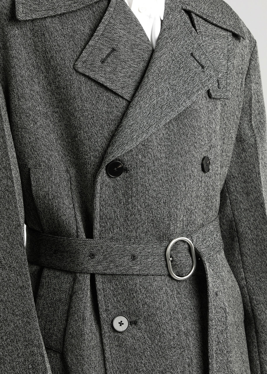 Jil Sander Belted Double-breasted Wool Coat Dark Grey Jil Sander Jil Sander Belted Double-breasted Wool Coat Dark Grey Jil Sander