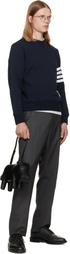 Thom Browne Navy Classic Loopback 4-Bar Sweatshirt