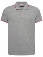 MONCLER Logo Patch Cotton Polo Shirt