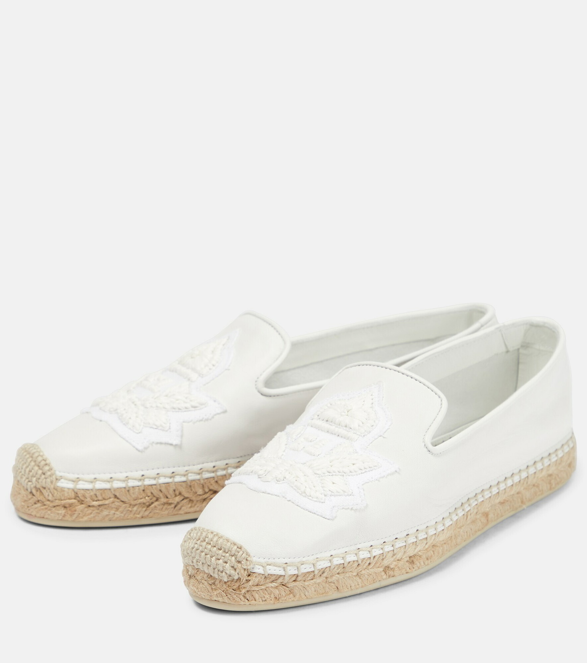 Christian Louboutin - Nanou appliquéd leather espadrilles