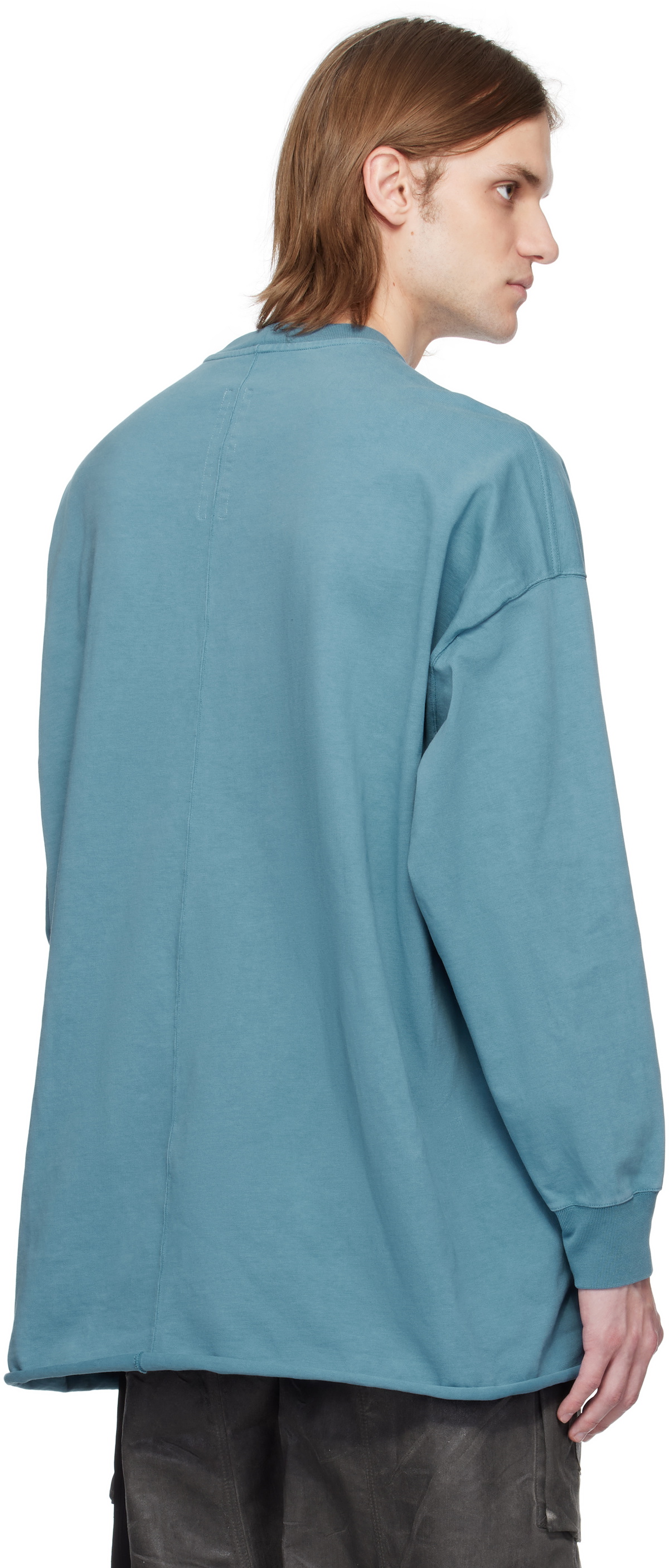 Rick Owens DRKSHDW Blue Hollywood Tommy LS T-shirt Rick Owens Drkshdw