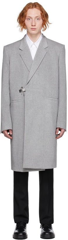 Photo: Givenchy Grey Wool Padlock Coat