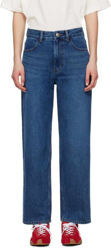 Photo: ADER error Navy Faded Jeans