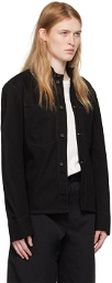 LEMAIRE Black Curved Sleeve Denim Jacket