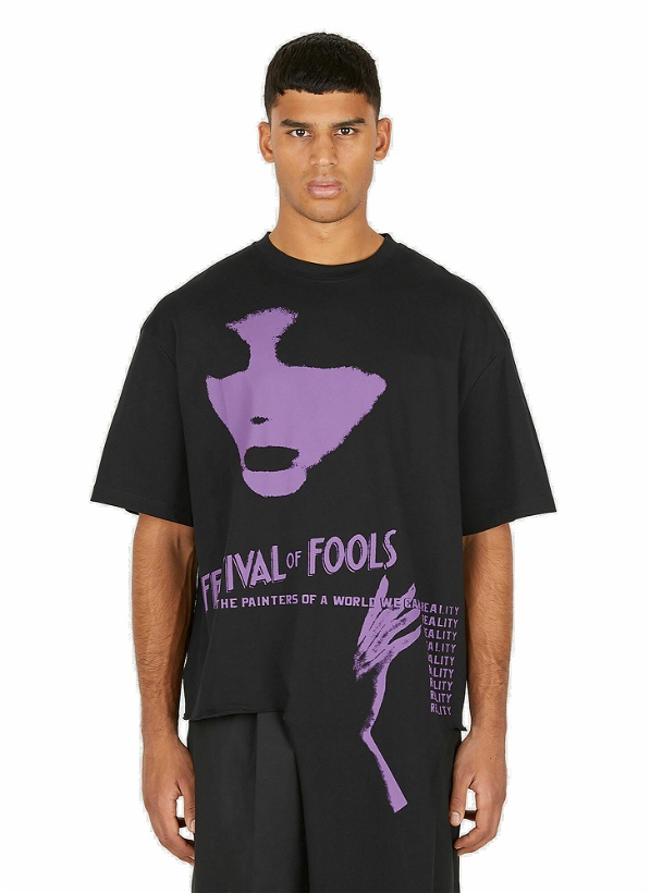 Photo: Asymmetric Festival of Fools T-Shirt in Black