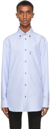 Versace Blue Medusa Button Shirt