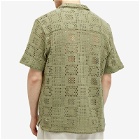 A Kind of Guise Men's Gioia Shirt in Sage Crochet