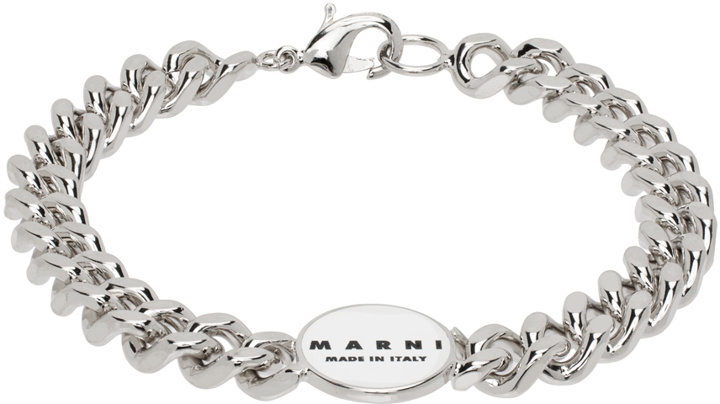 Photo: Marni Silver & White Logo Chain Bracelet