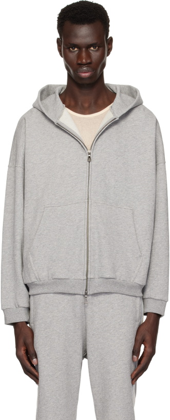 Photo: John Elliott Gray Frances Full Zip Hoodie