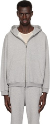John Elliott Gray Frances Full Zip Hoodie