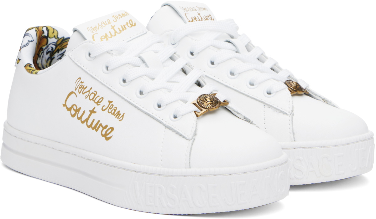 Versace Jeans Couture White Court 88 Sneakers