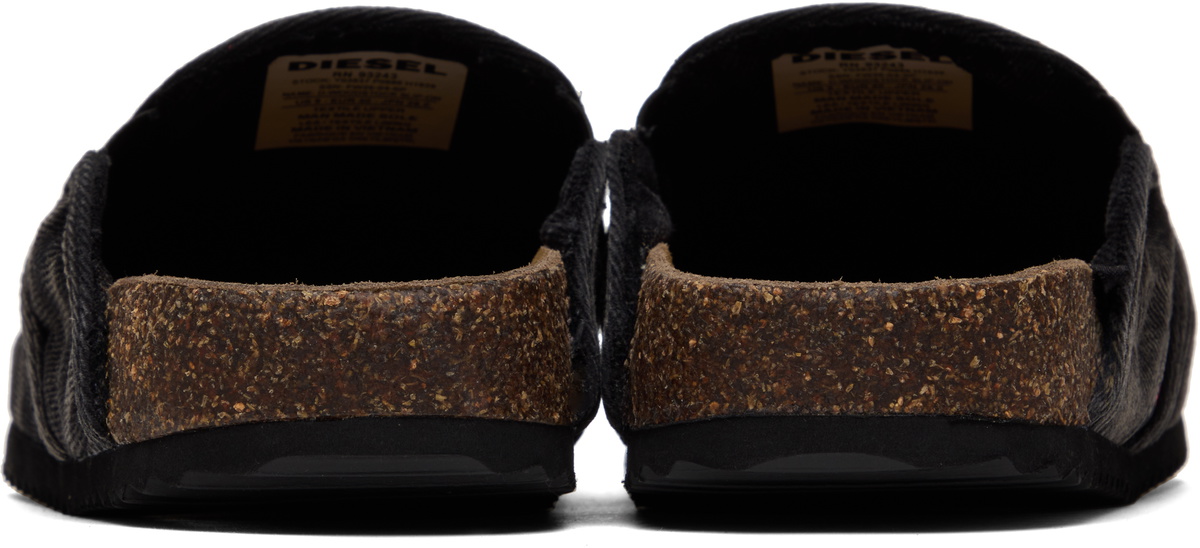 Diesel Black D-Woodstock Slip-on Loafers
