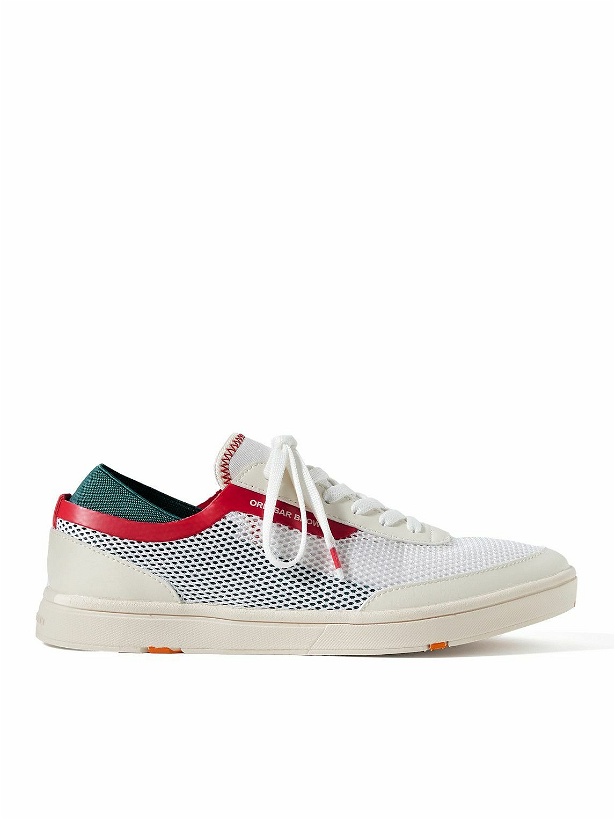 Photo: Orlebar Brown - Larson Mesh and Faux Leather Sneakers - White