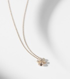 Sophie Bille Brahe Cosmos Simple 18kt gold pendant necklace with diamonds