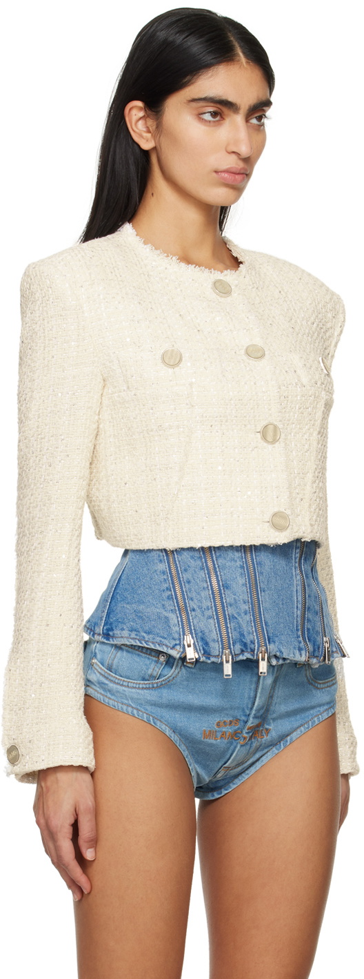 GCDS Off-White Cropped Jacket