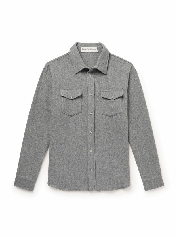 Photo: God's True Cashmere - Brushed-Cashmere Shirt - Gray