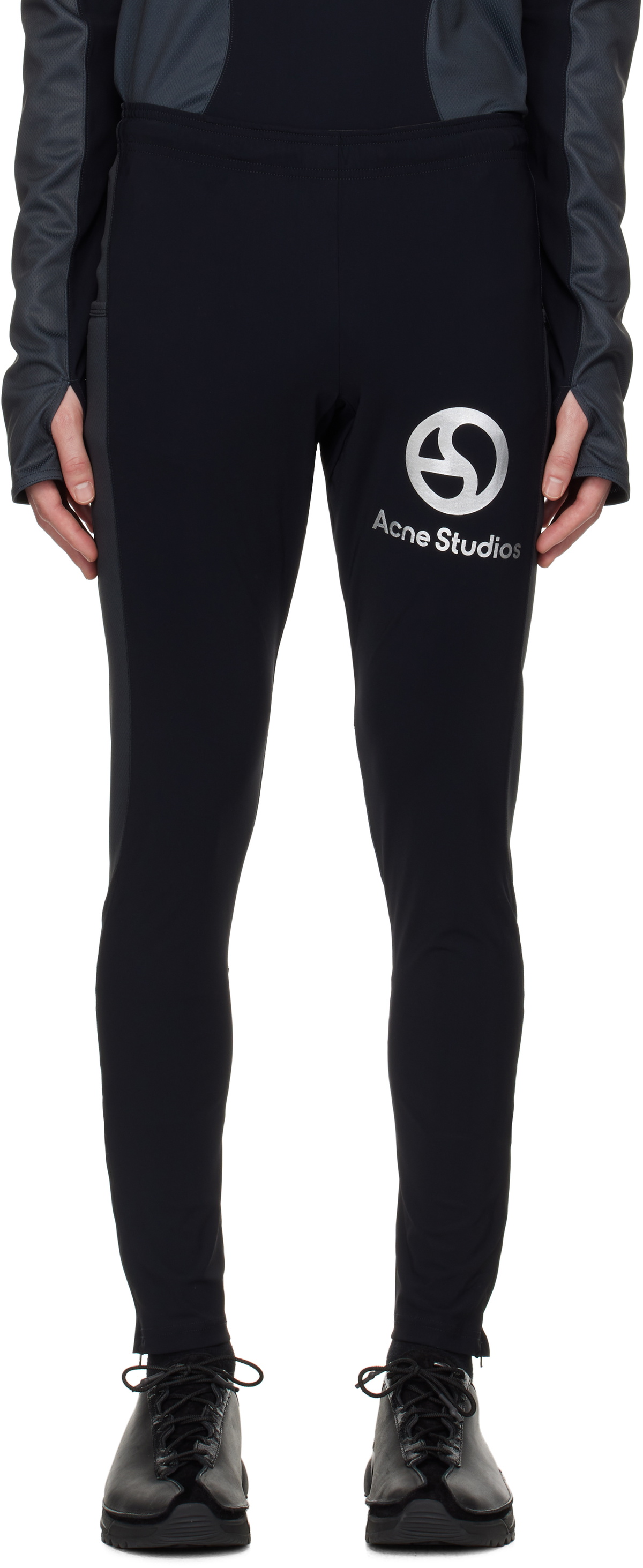 Acne Studios Black Logo Leggings