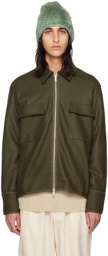 Jil Sander Green Zip Jacket