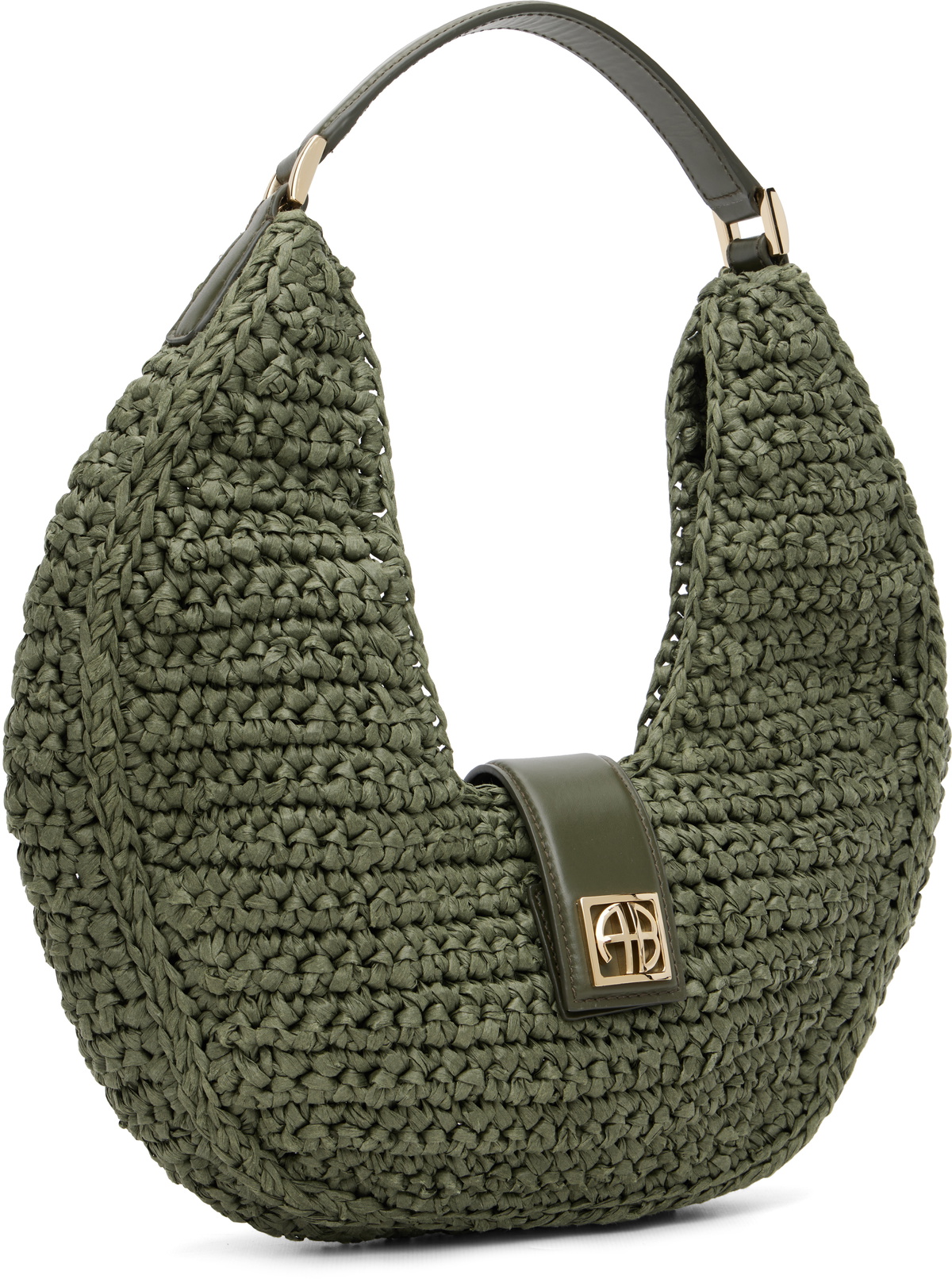 ANINE BING Khaki Lou Monogram Bag