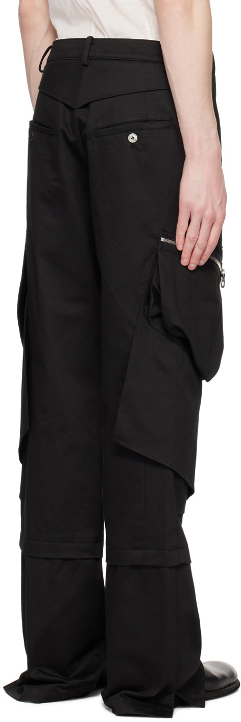 JiyongKim Black Zip Pocket Cargo Pants