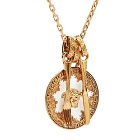 Versace Men's Medusa Plate Necklace in Gold