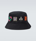 Adish - Embroidered cotton twill bucket hat