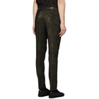 Saint Laurent Black and Gold Slim-Fit Trousers