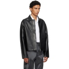 HELIOT EMIL Black Tremor Leather Jacket