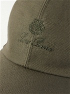 Loro Piana - Logo-Embroidered Cotton and Linen-Blend Baseball Cap - Green