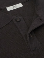 Mr P. - Organic Cotton and Linen-Blend Piqué Polo Shirt - Brown