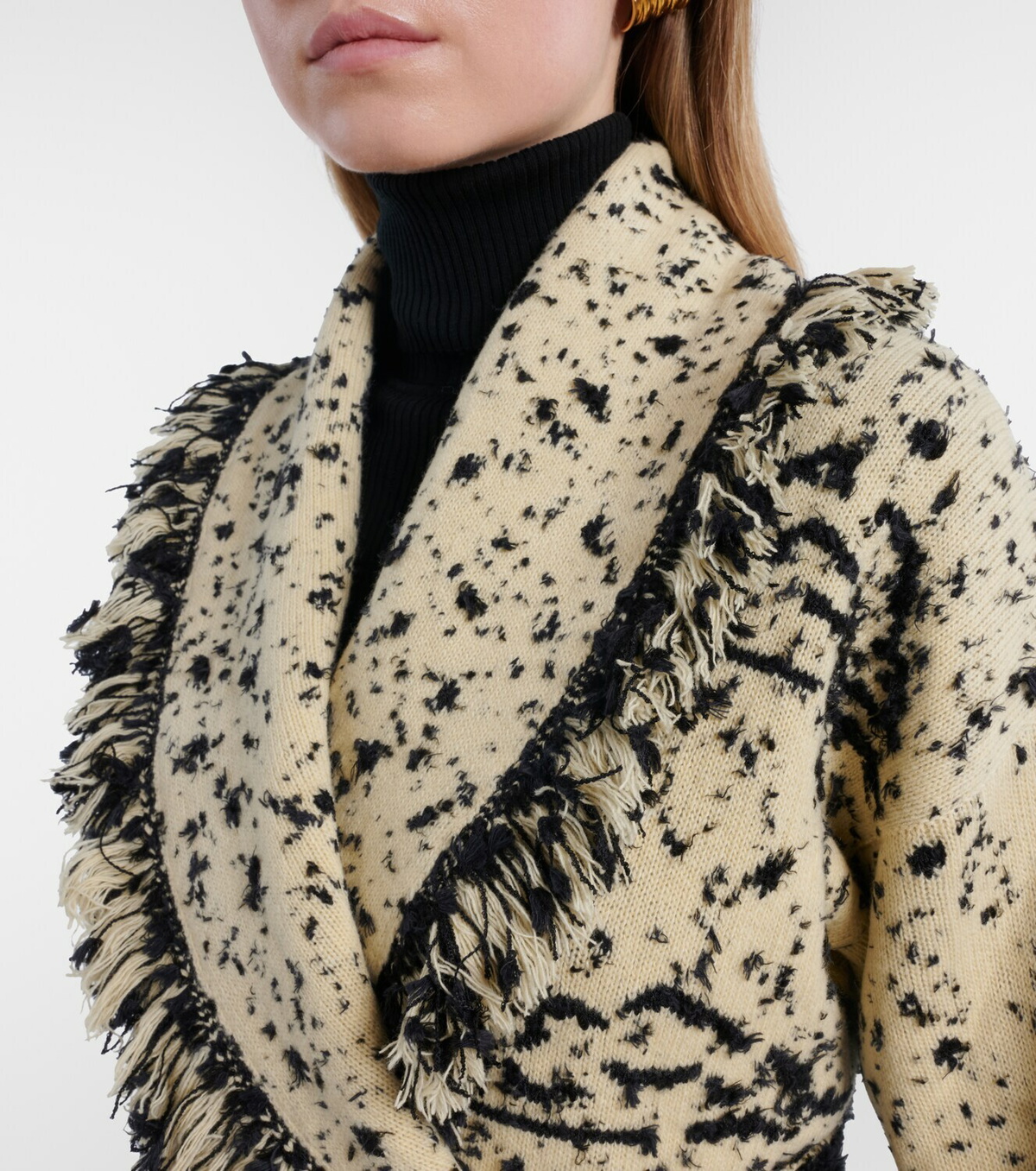 Alanui Ocean Whispers fringed wool-blend cardigan